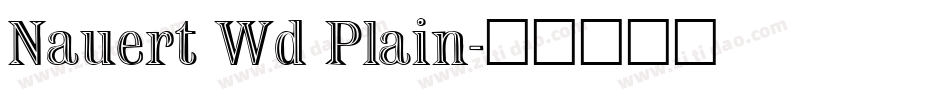 Nauert Wd Plain字体转换